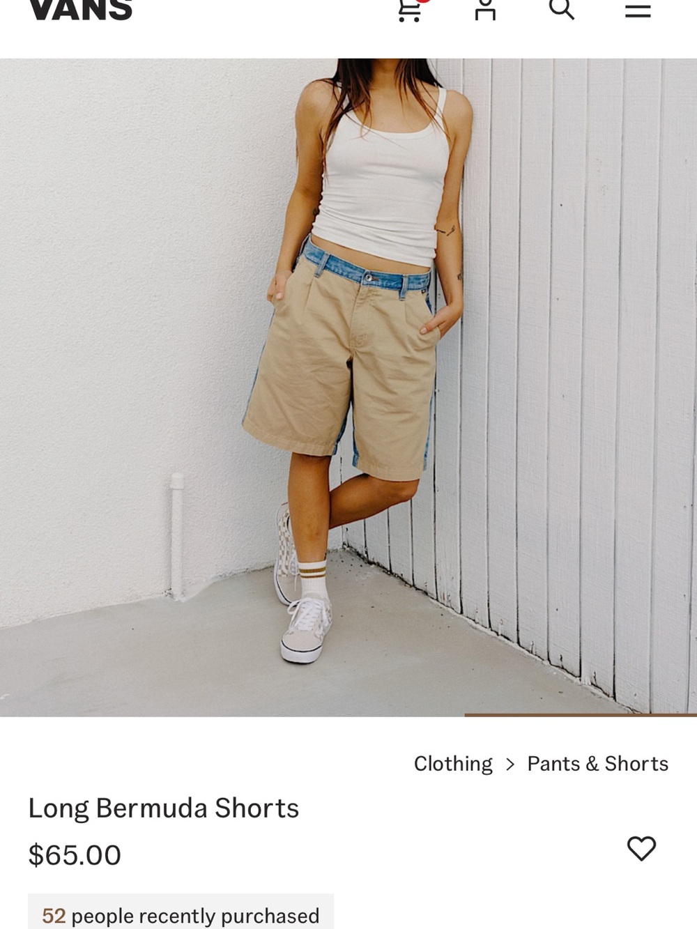 Vans long bermuda shorts